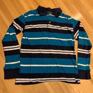 🔥4for$20🔥 Boys Children’s Place Striped long sleeve Polo Shirt - size 7/8